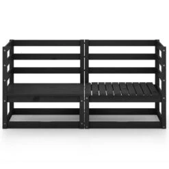 VidaXL Tuinbank 2-zits Massief Grenenhout Zwart -Geselecteerde Tuinmeubelwinkel ae31b37973bd4edd9e069311e837fc1c