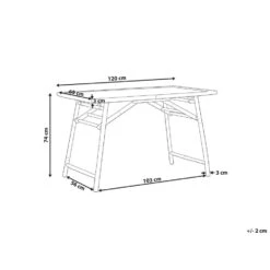 Beliani Inklapbare Tafel MOLISE - Lichte Houtkleur Bamboehout -Geselecteerde Tuinmeubelwinkel afbd115325624cc2927caa47af10444e