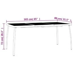VidaXL - Tuintafel - Antracietkleurig - Staalgaas - 165 X 80 X 72 Cm 15 VidaXL - Tuintafel - Antracietkleurig - Staalgaas - 165 X 80 X 72 Cm -Geselecteerde Tuinmeubelwinkel b1cfa0a39c9a41cb89c0cfb265e32d03