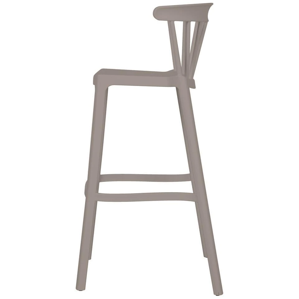 WOOOD Bliss Barstoelen Buiten - Kunststof - Taupe - Set Van 2 7 WOOOD Bliss Barstoelen Buiten - Kunststof - Taupe - Set Van 2 - Afbeelding 5