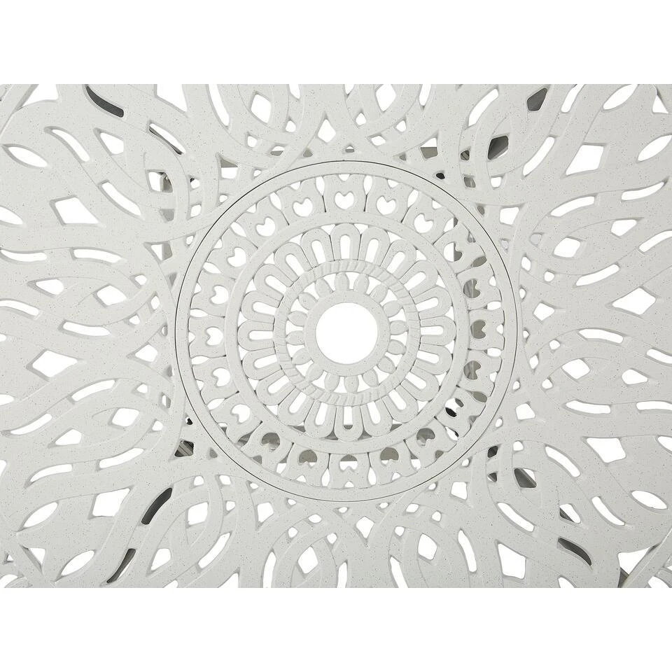 ANCONA - Tuintafel - Wit - 90 X 90 Cm - Aluminium 7 ANCONA - Tuintafel - Wit - 90 X 90 Cm - Aluminium - Afbeelding 5