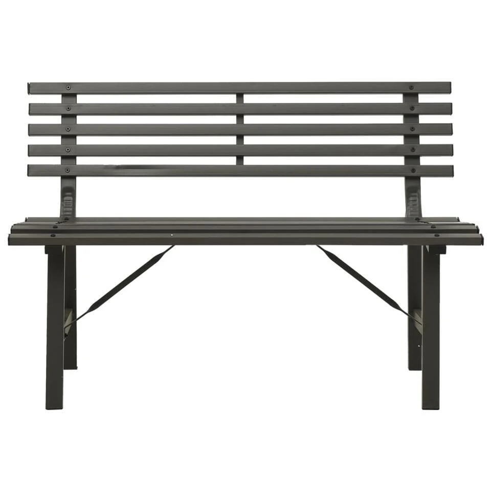 VidaXL - Tuinbank - Zwart - Staal - 110 Cm 5 VidaXL - Tuinbank - Zwart - Staal - 110 Cm - Afbeelding 3