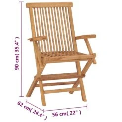 VidaXL - Tuinstoelen - Inklapbaar - Massief Teakhout - 2 Stuks -Geselecteerde Tuinmeubelwinkel b863ea68637b4625aad6ef540fd23f38