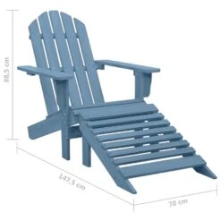VidaXL - Tuinstoel Adirondack - Blauw - Hout - Met Voetenbank 17 VidaXL - Tuinstoel Adirondack - Blauw - Hout - Met Voetenbank -Geselecteerde Tuinmeubelwinkel b8fdf77fa9004313a1aeafa38522f2c6