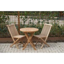 Livingfurn - Tuinstoel - Folding Chair - 45x45x75 Cm - Teakhout -Geselecteerde Tuinmeubelwinkel b90d67e554f24585b8e530e93162372d