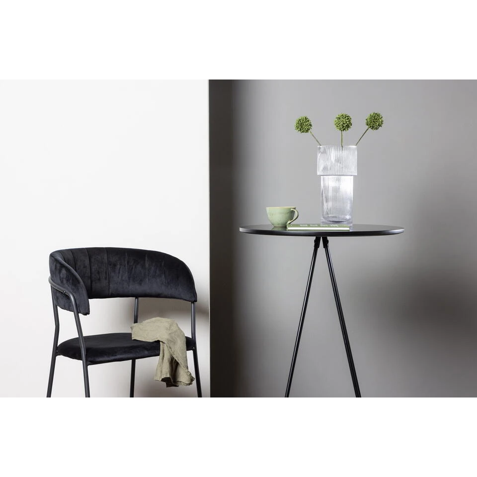 Fjôrd Bartafel Zwart Hout - 60x60x105cm - Bistro 6 Fjôrd Bartafel Zwart Hout - 60x60x105cm - Bistro - Afbeelding 4