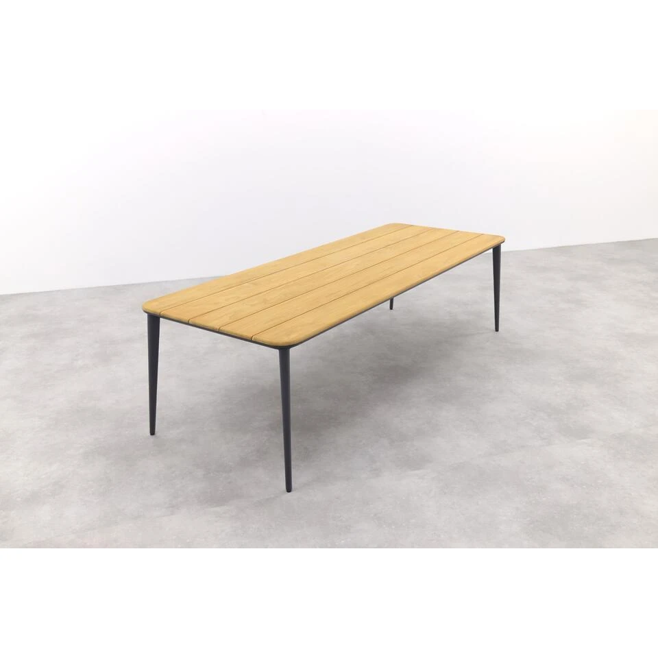 Vdgarde Premium Alaska Tuintafel - Teak/alu - Antraciet - 270x100 Cm 4 Vdgarde Premium Alaska Tuintafel - Teak/alu - Antraciet - 270x100 Cm - Afbeelding 2