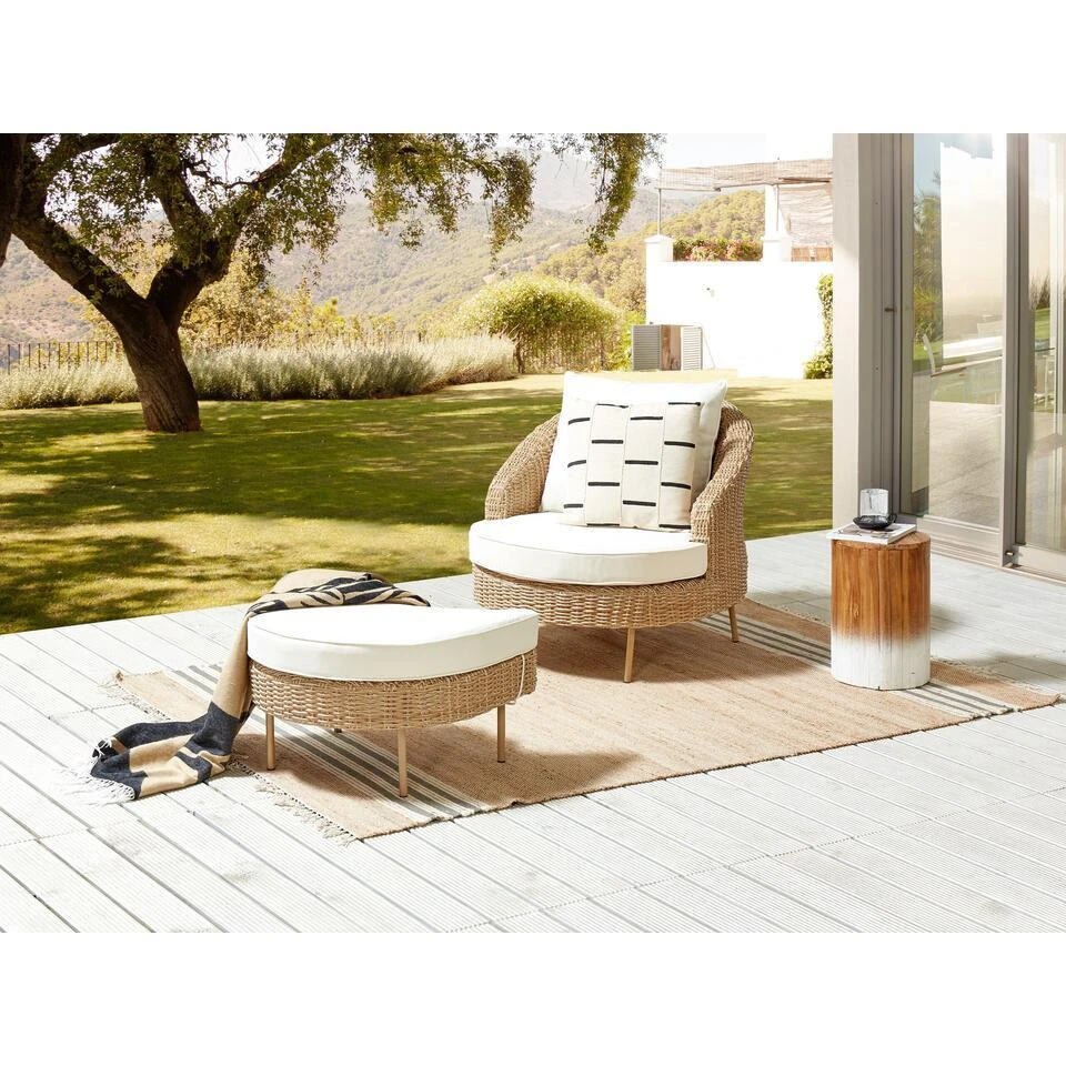 ARCILLE - Tuinstoel - Natuurlijk - PE Rotan 4 ARCILLE - Tuinstoel - Natuurlijk - PE Rotan - Afbeelding 2