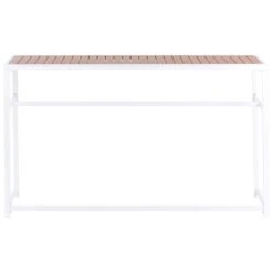 AVETRANA - Tuintafel - Wit - 150 X 50 Cm - Staal -Geselecteerde Tuinmeubelwinkel bb7ef0e770b845dba536f2137c9e2348