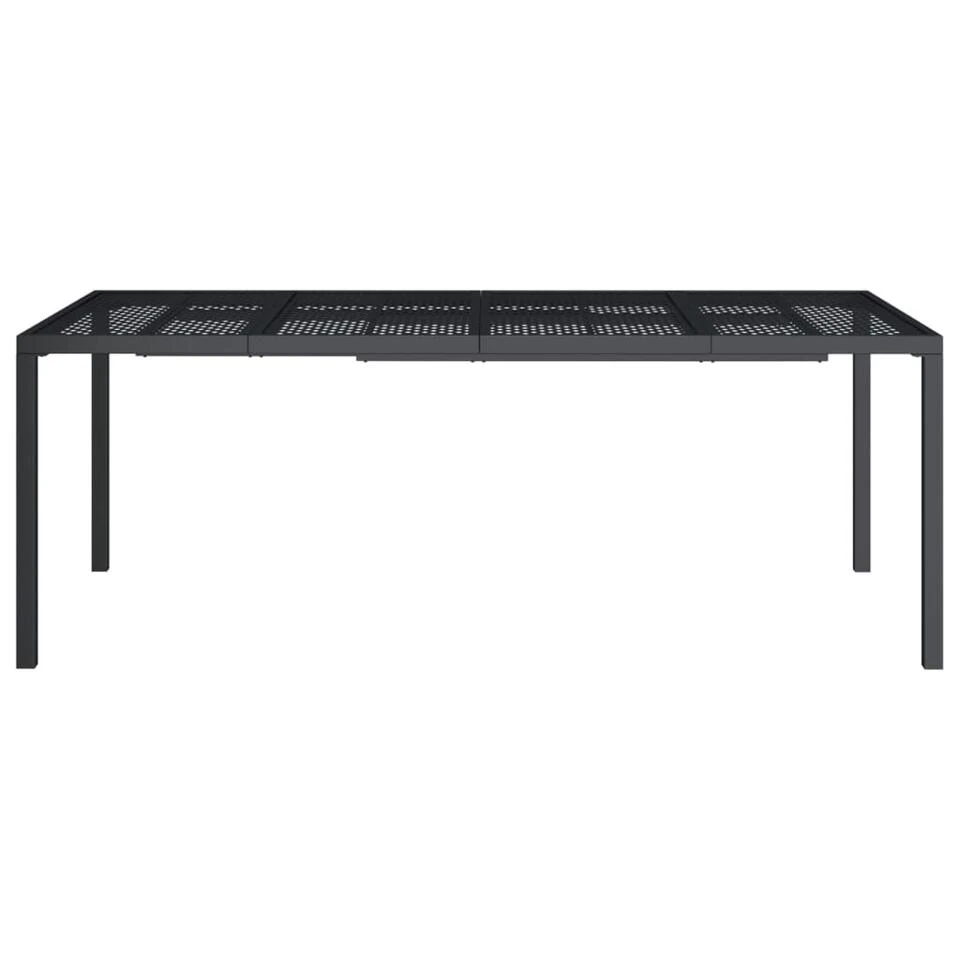 VidaXL - Tuintafel - Antraciet - Staal - 200 X 100 X 72 Cm 5 VidaXL - Tuintafel - Antraciet - Staal - 200 X 100 X 72 Cm - Afbeelding 3