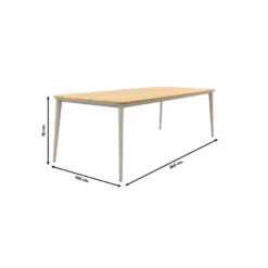 Vdgarde Premium Alaska Tuintafel - Teak/alu - Mokka- 240x100 Cm -Geselecteerde Tuinmeubelwinkel bcf18dcb43ce41508b364110d794299b