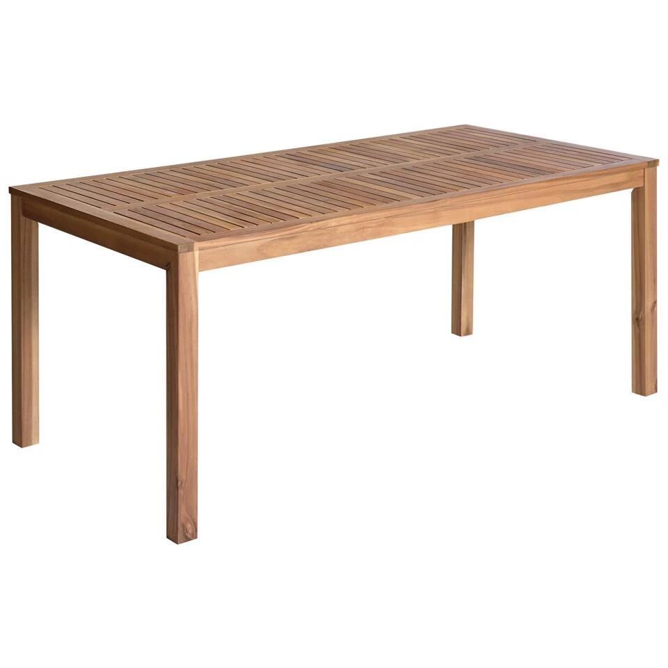 OMBRIANO - Tuintafel - Lichtbruin - 180 X 90 Cm - Acaciahout 5 OMBRIANO - Tuintafel - Lichtbruin - 180 X 90 Cm - Acaciahout - Afbeelding 3