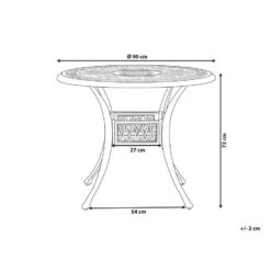 ANCONA - Tuintafel - Zwart - 90 X 90 Cm - Aluminium -Geselecteerde Tuinmeubelwinkel c7d022c0d40f40749a25bede7f3e340f 1