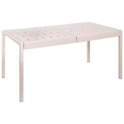 BARTICA - Tuintafel - Beige - 154 X 84 Cm - Synthetisch Materiaal -Geselecteerde Tuinmeubelwinkel ca8491bbae604cbc9653069f7dee8457