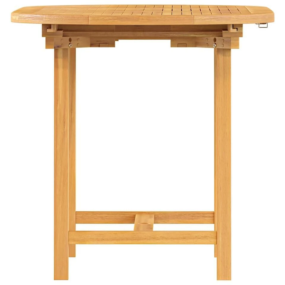 VidaXL - Tuintafel - Bruin - Massief Teakhout - 110-160x80x75 Cm - Verlengbaar 8 VidaXL - Tuintafel - Bruin - Massief Teakhout - 110-160x80x75 Cm - Verlengbaar - Afbeelding 6