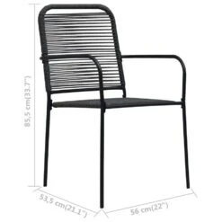 VidaXL - Buitenstoelen - Zwart - Metaal - 4 Stuks - 56x53,5x85,5 Cm -Geselecteerde Tuinmeubelwinkel cc49fcfb7343435297ae80b95f43a54b