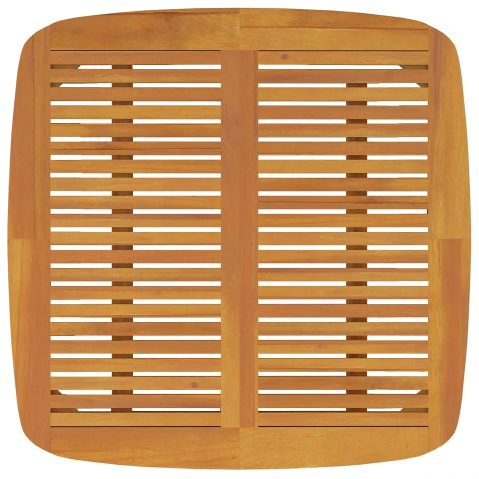 VidaXL - Tuintafel - Bruin - Massief Acaciahout - 110 X 110 X 75 Cm 7 VidaXL - Tuintafel - Bruin - Massief Acaciahout - 110 X 110 X 75 Cm - Afbeelding 5