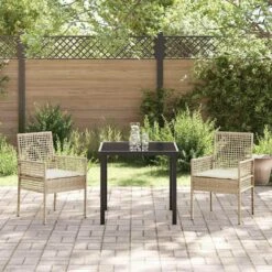VidaXL - Tuinstoel - Beige - Poly Rattan - 53 X 60 X 85cm -Geselecteerde Tuinmeubelwinkel cce6417d48f84e64915a92ba17f356e2