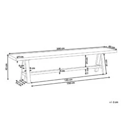 TONNARE - Tuinbank - Licht Hout - 200 Cm - Beton 12 TONNARE - Tuinbank - Licht Hout - 200 Cm - Beton -Geselecteerde Tuinmeubelwinkel cd1aa6df40f44c9b9d678839142bf8de
