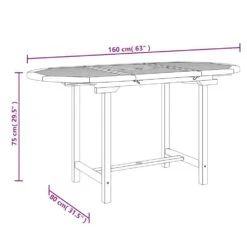 VidaXL - Tuintafel - Bruin - Massief Teakhout - 110-160x80x75 Cm - Verlengbaar 17 VidaXL - Tuintafel - Bruin - Massief Teakhout - 110-160x80x75 Cm - Verlengbaar -Geselecteerde Tuinmeubelwinkel cf50a5e295b94891b4f5016cb34e7eab