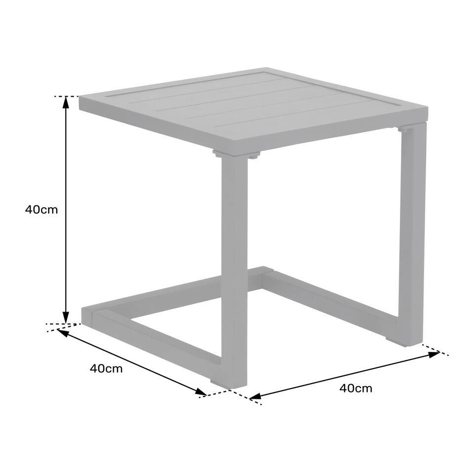 Happy Garden Bijzettafel BARBADOS - Oranje - Aluminium 4 Happy Garden Bijzettafel BARBADOS - Oranje - Aluminium - Afbeelding 2
