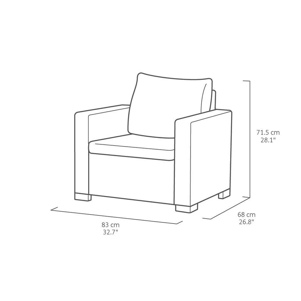 Allibert California Tuinstoel - 2 Stuks - Grafiet 4 Allibert California Tuinstoel - 2 Stuks - Grafiet - Afbeelding 2