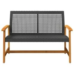 VidaXL - Tuinbank - Zwart - Poly Rattan En Acaciahout - 112 Cm 14 VidaXL - Tuinbank - Zwart - Poly Rattan En Acaciahout - 112 Cm -Geselecteerde Tuinmeubelwinkel d1e3ce8050834b72af94d67b473ba4c6