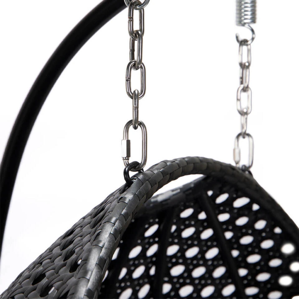 Merkloos HOME DELUXE Polyrotan Hangstoel TWIN Zwart Pure 8 Merkloos HOME DELUXE Polyrotan Hangstoel TWIN Zwart Pure - Afbeelding 6