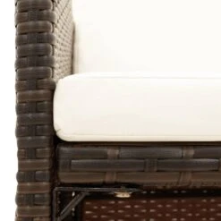 VidaXL - Diningstoelen - Kussens - Bruin - Poly Rattan - 4 Stuks - 52x56x85 Cm -Geselecteerde Tuinmeubelwinkel d3c634aee4c34e0fab4f90e1299823ec