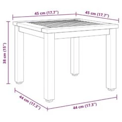 VidaXL - Tuinstafel - Bruin - Massief Acaciahout - 45 X 45 X 38 Cm -Geselecteerde Tuinmeubelwinkel d5d1485077264e23ac0e5ea57fa28e51