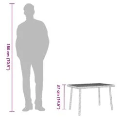 VidaXL - Tuin Salontafel - Bruin - Poly Rattan - 60 X 40 X 37 Cm -Geselecteerde Tuinmeubelwinkel d5e2ae92c3984523bfda2991f74dc75a