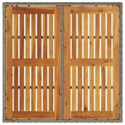 VidaXL - Tuintafel - Grijs - Poly Rattan - 90 X 90 X 75 Cm -Geselecteerde Tuinmeubelwinkel d747c76f52d746de85255aa6868530aa