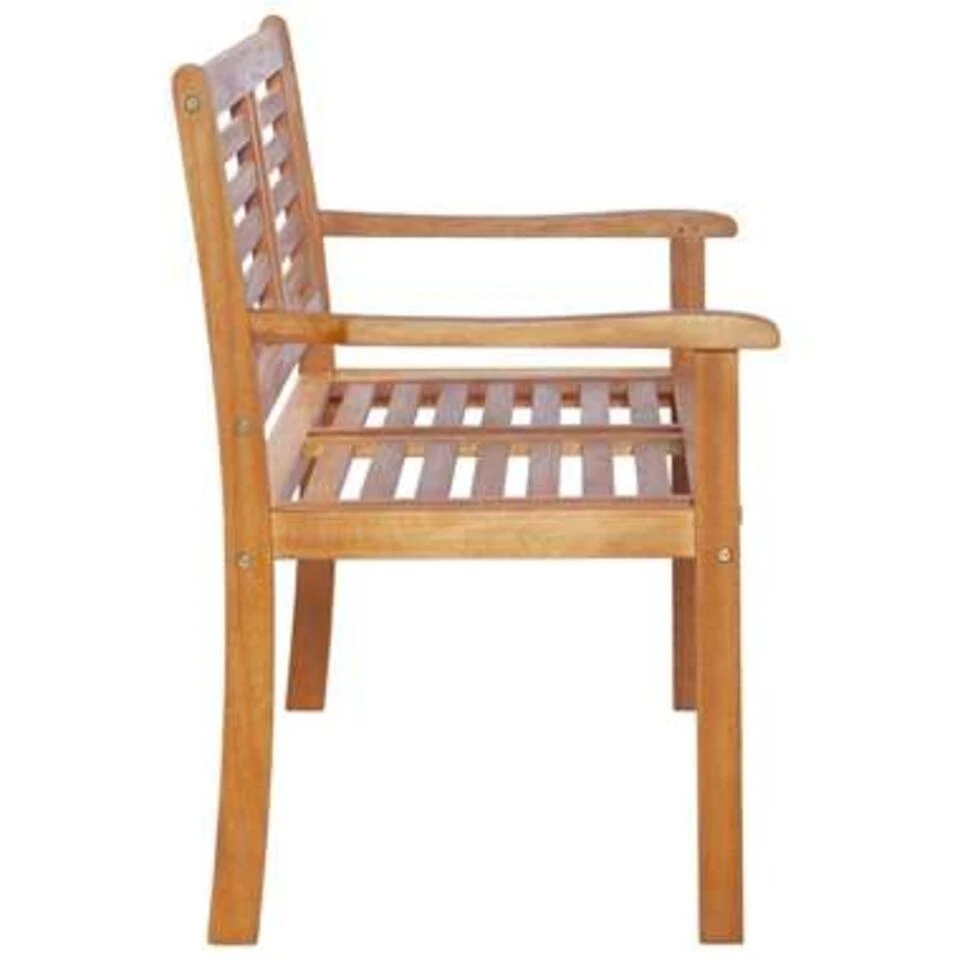 VidaXL Tweezits Tuinbank 120 Cm Massief Eucalyptushout 5 VidaXL Tweezits Tuinbank 120 Cm Massief Eucalyptushout - Afbeelding 3