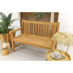 VDG Teak Houten Tuinbank Bison - 120 Cm -Geselecteerde Tuinmeubelwinkel db9bbe062053412ebf2c8b6da1153673
