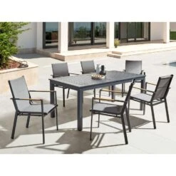 SKALOMA - Tuintafel - Donkergrijs - 180/240 X 90 Cm - Aluminium 17 SKALOMA - Tuintafel - Donkergrijs - 180/240 X 90 Cm - Aluminium -Geselecteerde Tuinmeubelwinkel ddec22aed22c4192b3e9cb77a85731be