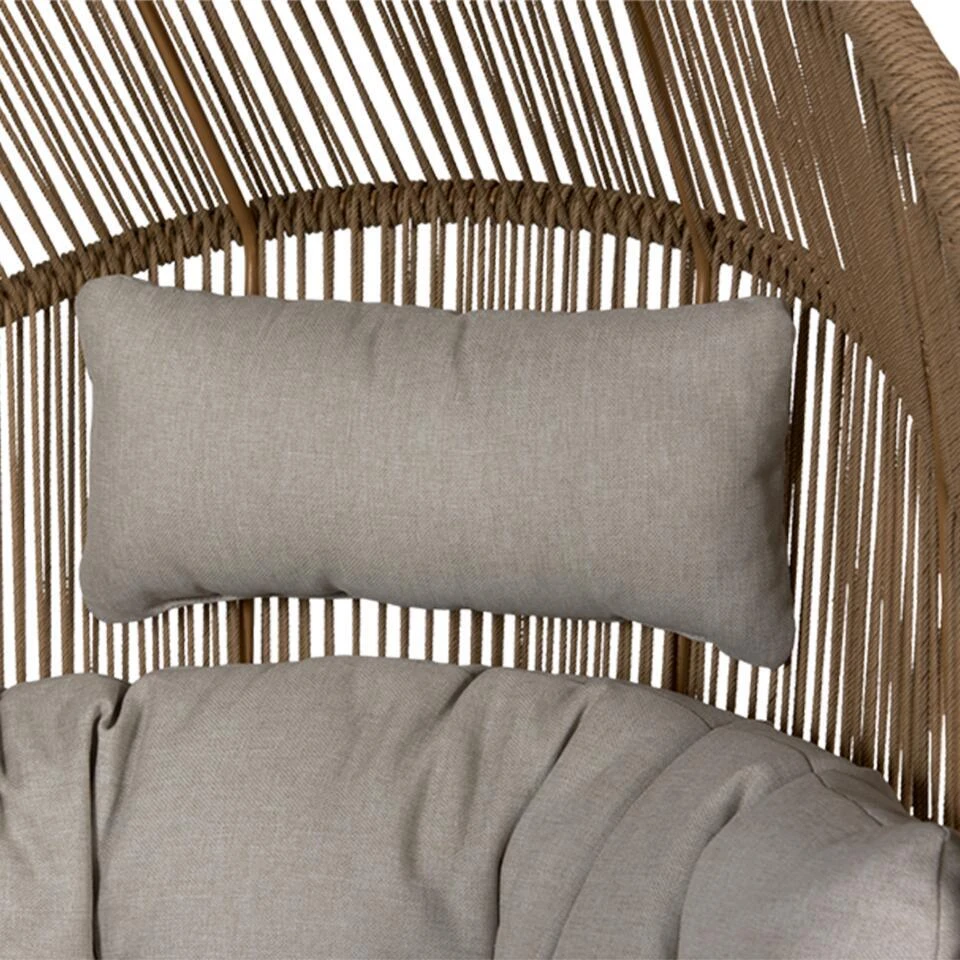 Lisomme Ayla Rattan Tuin Loungestoel Beige - Met Zitkussens 8 Lisomme Ayla Rattan Tuin Loungestoel Beige - Met Zitkussens - Afbeelding 6