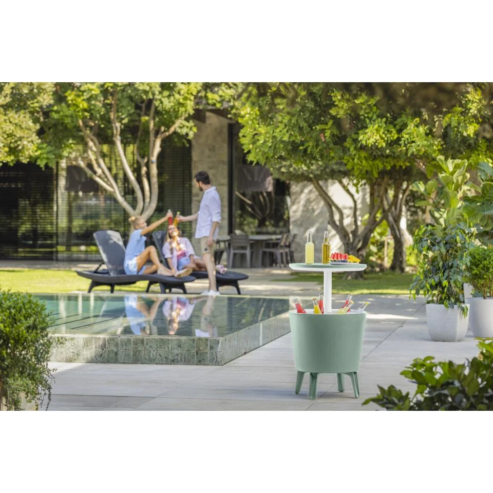Keter Coolbar Partytafel - 49.5x49.5x57cm - Groen 5 Keter Coolbar Partytafel - 49.5x49.5x57cm - Groen - Afbeelding 3