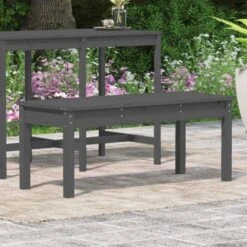 VidaXL - Tuinbank - Grijs - Massief Grenenhout - 109x44x45 Cm -Geselecteerde Tuinmeubelwinkel e4fe0212623649a4973e2478d8d7953b