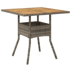 VidaXL - Tuintafel Met Acaciahouten Blad - Grijs - Poly Rattan - 80 X 80 X 75 Cm 18 VidaXL - Tuintafel Met Acaciahouten Blad - Grijs - Poly Rattan - 80 X 80 X 75 Cm -Geselecteerde Tuinmeubelwinkel e591dbf3bb9d442f9af1dad81610be9c