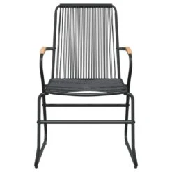 VidaXL - Tuinstoelen - Zwart - PVC - 2 Stuks - 58x59x85,5 Cm -Geselecteerde Tuinmeubelwinkel e60deca7910243b88eb39982e5786434