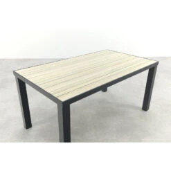 VDG Nola Tuintafel 160x90 Cm. - Antraciet/Houtlook -Geselecteerde Tuinmeubelwinkel e993b42c1c34437fa38b741d9e622472