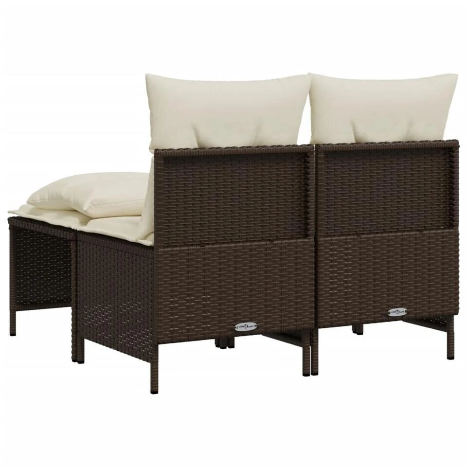 VidaXL - Loungeset - Bruin - Poly Rattan 7 VidaXL - Loungeset - Bruin - Poly Rattan - Afbeelding 5