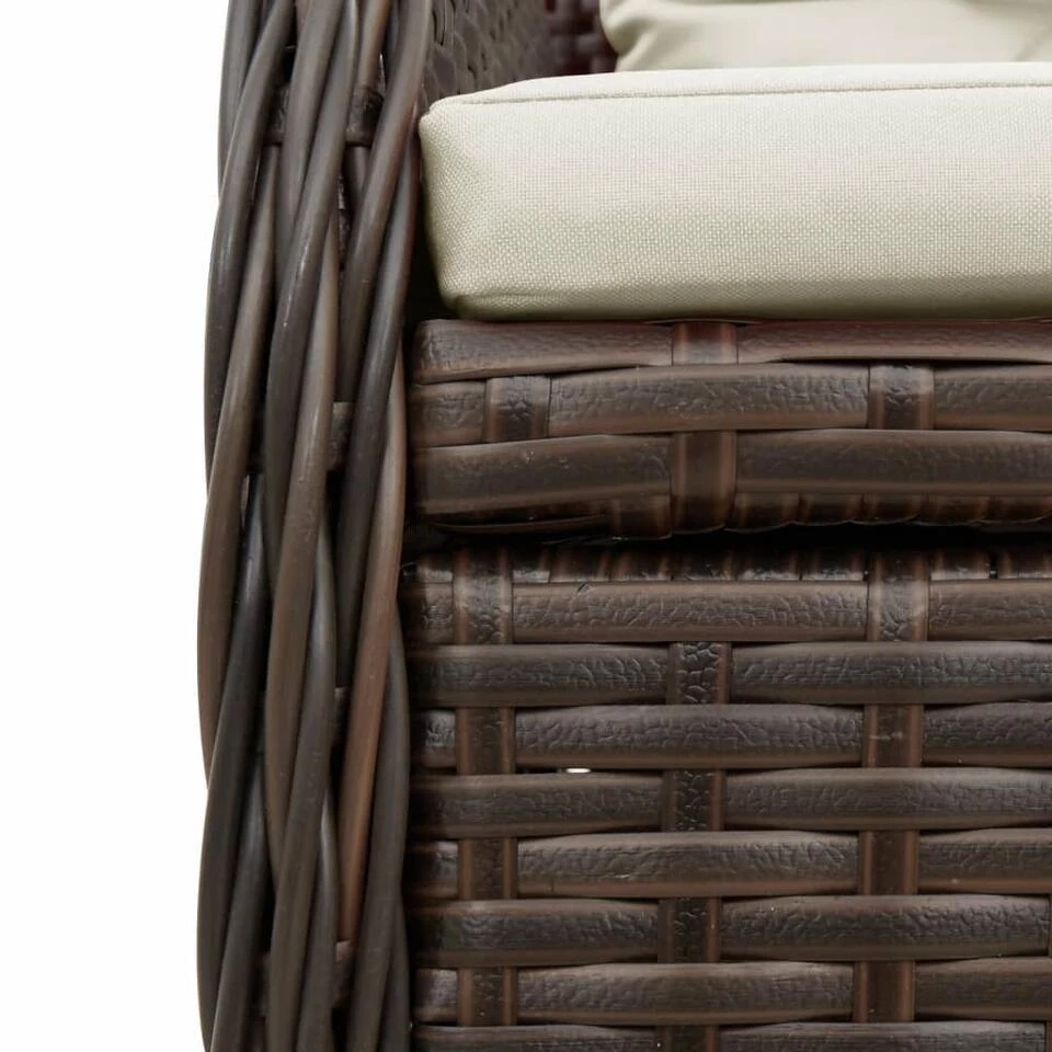 VidaXL - Tuinstoel - Bruin - Poly Rattan 11 VidaXL - Tuinstoel - Bruin - Poly Rattan - Afbeelding 9