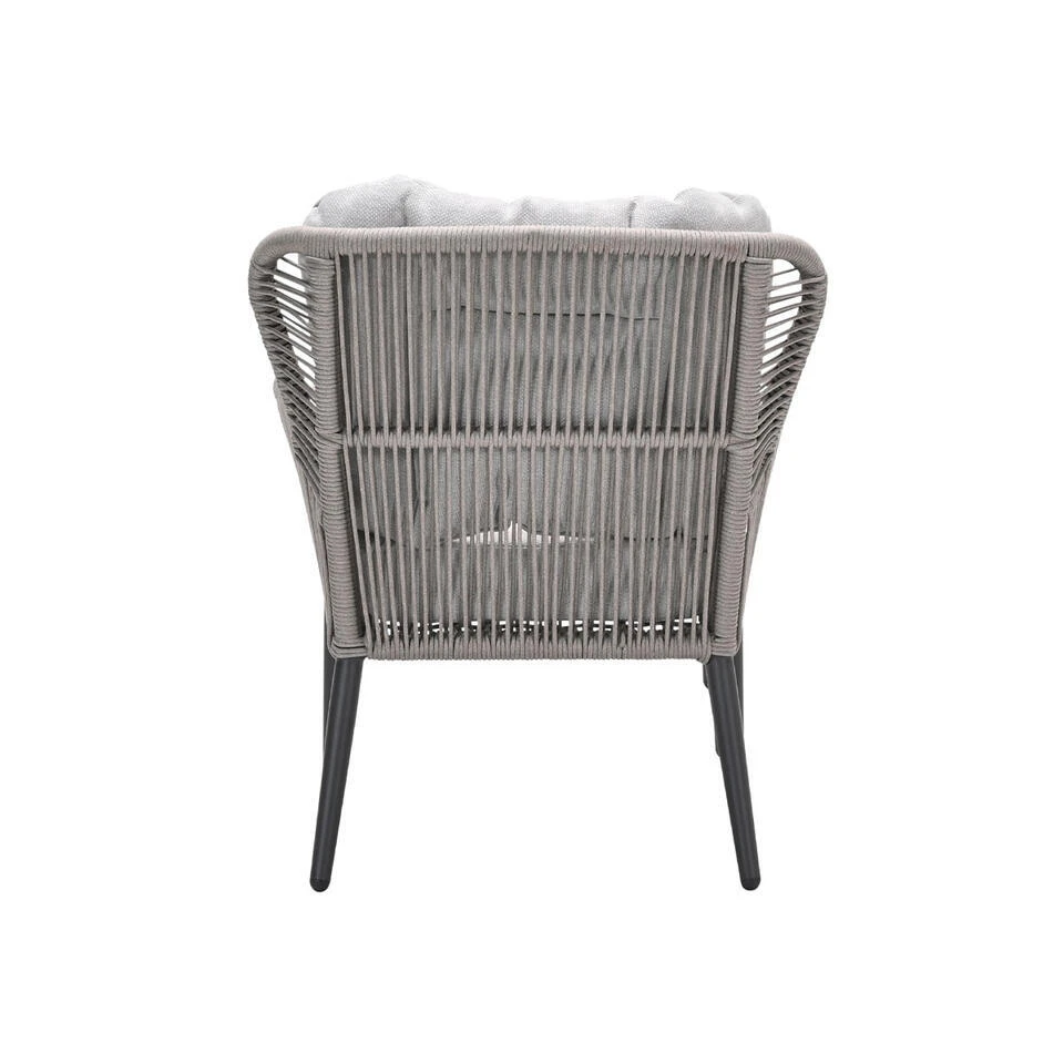 Andorra Fauteuil - Incl. Voetenbank - C. Black - Rope Taupe - Sand 13 Andorra Fauteuil - Incl. Voetenbank - C. Black - Rope Taupe - Sand - Afbeelding 11