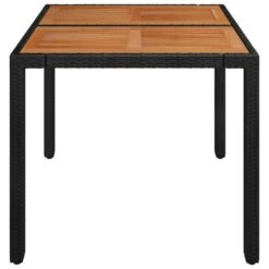VidaXL - Tuintafel Met Houten Blad - Zwart - Poly Rattan - 90 X 90 X 75 Cm 11 VidaXL - Tuintafel Met Houten Blad - Zwart - Poly Rattan - 90 X 90 X 75 Cm -Geselecteerde Tuinmeubelwinkel ea900c1a626c4b999a9bab71cf76bd8d