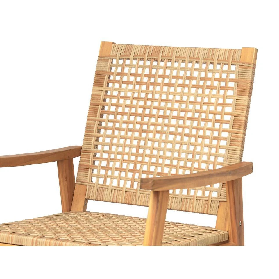 Schommelstoel Van Massief Acaciahout En Touw 9 Schommelstoel Van Massief Acaciahout En Touw - Afbeelding 7