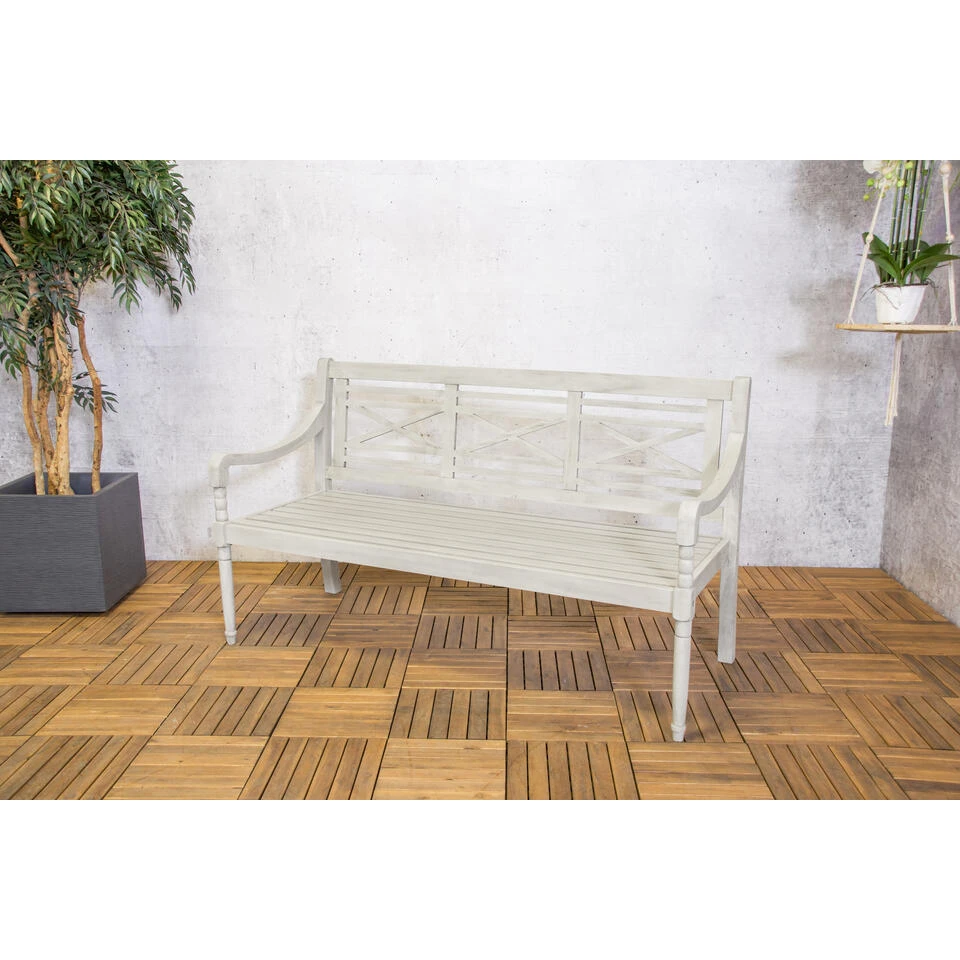 Sens-Line - Louis 3-zits-bank - 150cm - Hout Grijs 4 Sens-Line - Louis 3-zits-bank - 150cm - Hout Grijs - Afbeelding 2