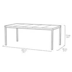 Keter Signature Porto Tafel - 95x200x75cm - Ashwood -Geselecteerde Tuinmeubelwinkel f436f9575ddd469e9bef077b8e432fa7