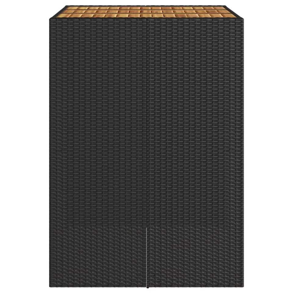 VidaXL - Tuinbartafel - Zwart - Poly Rattan - 105 X 80 X 110 Cm 8 VidaXL - Tuinbartafel - Zwart - Poly Rattan - 105 X 80 X 110 Cm - Afbeelding 6