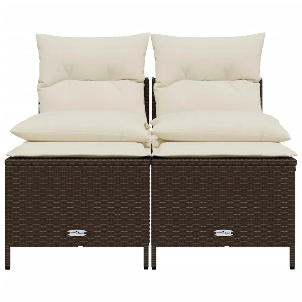 VidaXL - Loungeset - Bruin - Poly Rattan 5 VidaXL - Loungeset - Bruin - Poly Rattan - Afbeelding 3